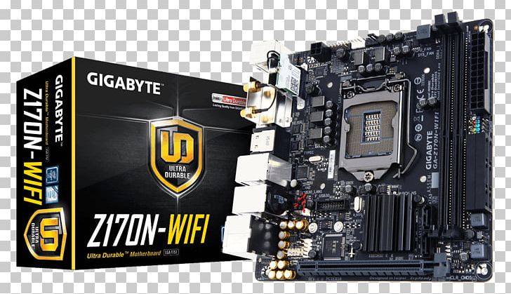 Intel LGA 1151 Mini-ITX Gigabyte Motherboard Z170N-Wifi 816 Gr Gigabyte Technology PNG, Clipart, Atx, Computer Component, Computer Cooling, Computer Hardware, Cpu Free PNG Download