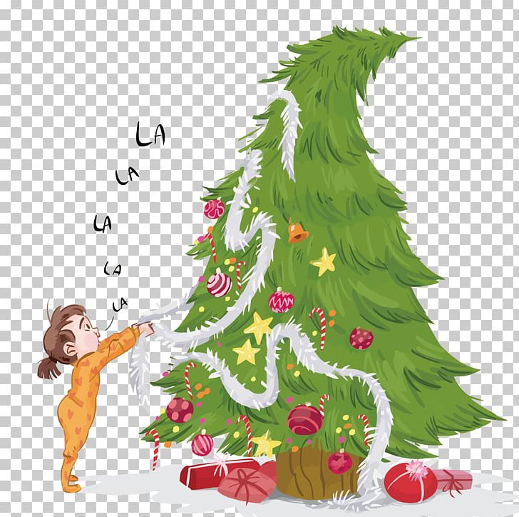 Christmas Tree Gift Illustration PNG, Clipart, Child, Children, Christmas Decoration, Christmas Frame, Christmas Lights Free PNG Download