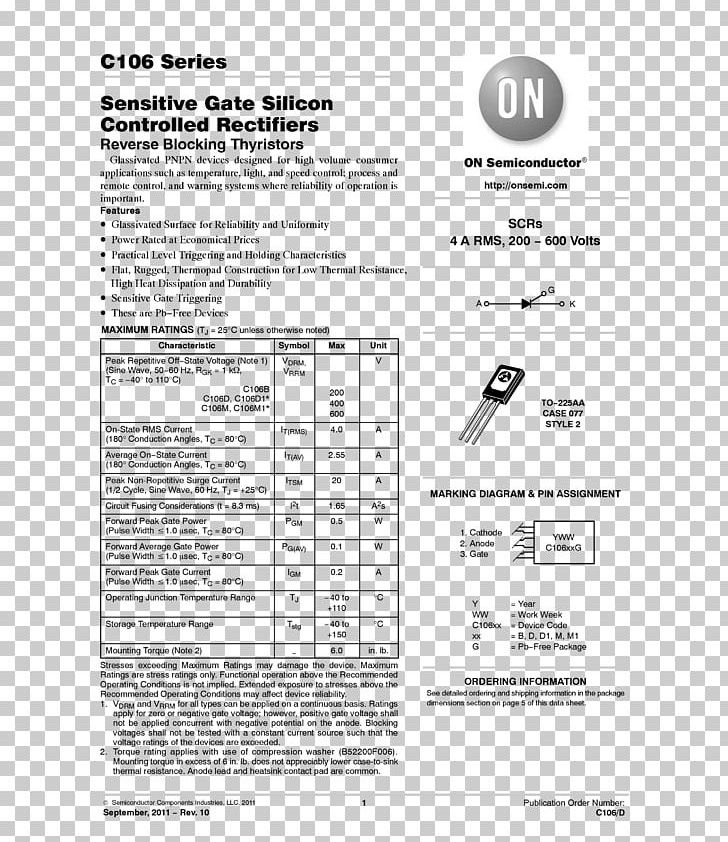 Document Silicon Controlled Rectifier Datasheet TRIAC Mouser Electronics PNG, Clipart, Angle, Area, Black And White, Data, Datasheet Free PNG Download