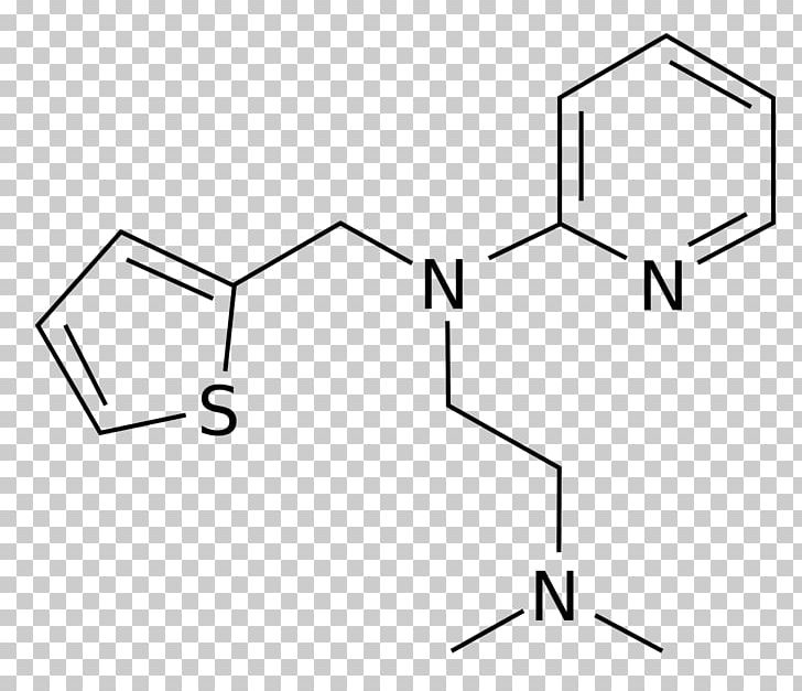 Methapyrilene Pharmaceutical Drug Chemical Substance Chemistry Structure PNG, Clipart, Angle, Antihistamine, Area, Black And White, Brand Free PNG Download