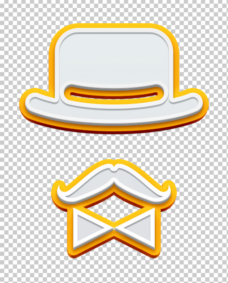 People Icon Style Icon Antique Male Character Of A Hat A Bow And A Mustache Icon PNG, Clipart, Geometry, Hat, Line, Logo, Mathematics Free PNG Download