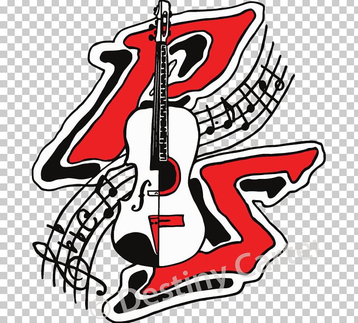 Palm Springs High School Logo String Instruments Bass Guitar PNG, Clipart, Area, Art, Artwork, Bass Guitar, Black And White Free PNG Download