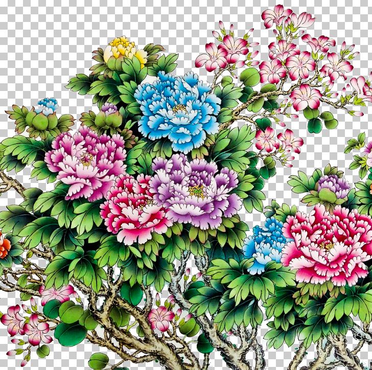 Painting Flower PNG, Clipart, Annual Plant, Art, Blue, Chrysanths, Decorative Arts Free PNG Download