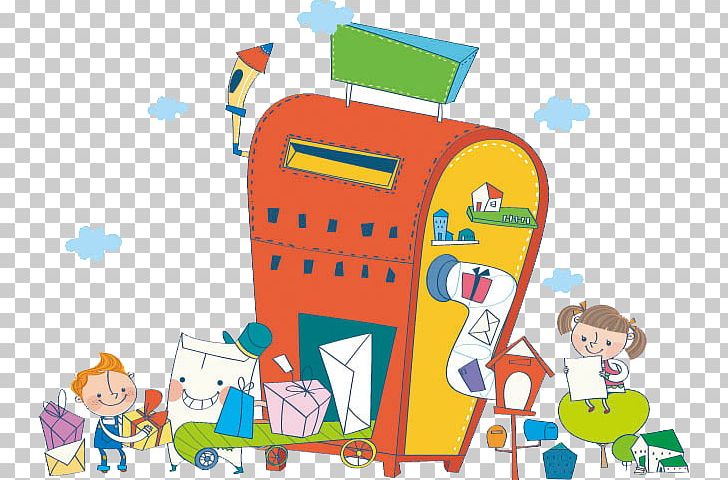Post Box Cartoon Letter Illustration PNG, Clipart, Area, Art, Child, Comics, Delivery Free PNG Download