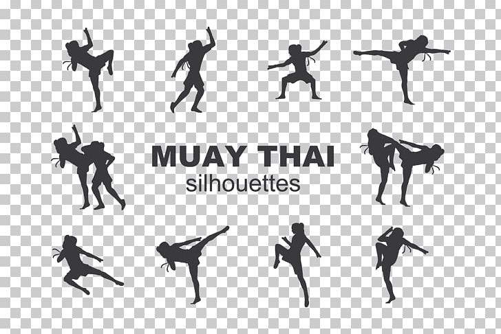 Silhouette Muay Thai Drawing PNG, Clipart, Black And White, Computer Icons, Drawing, Kick, Line Free PNG Download