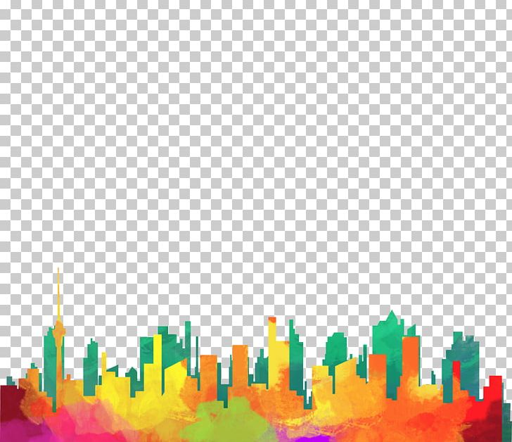 Drawing Silhouette City Illustration PNG, Clipart, City, City Silhouette, Color, Colorful Background, Color Pencil Free PNG Download