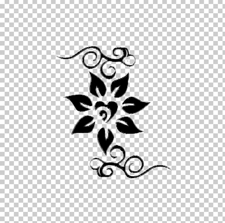 Floral Design Black And White PNG, Clipart, Artwork, Black, Black And White, Branch, Circle Free PNG Download