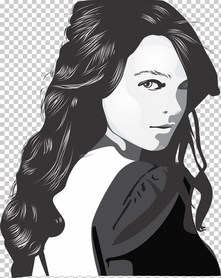 Black Hair Black And White Portrait Monochrome Photography PNG, Clipart, Black, Black Hair, Brown Hair, Celebrities, Drawing Free PNG Download