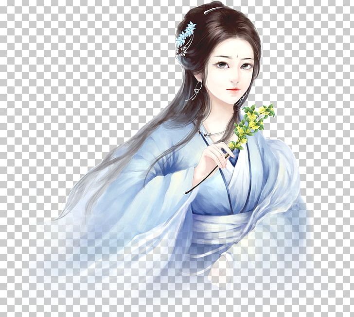 Woman Geisha Blue Lichun Red PNG, Clipart, Beauty, Black Hair, Blue, Cg Artwork, Chinoiserie Free PNG Download