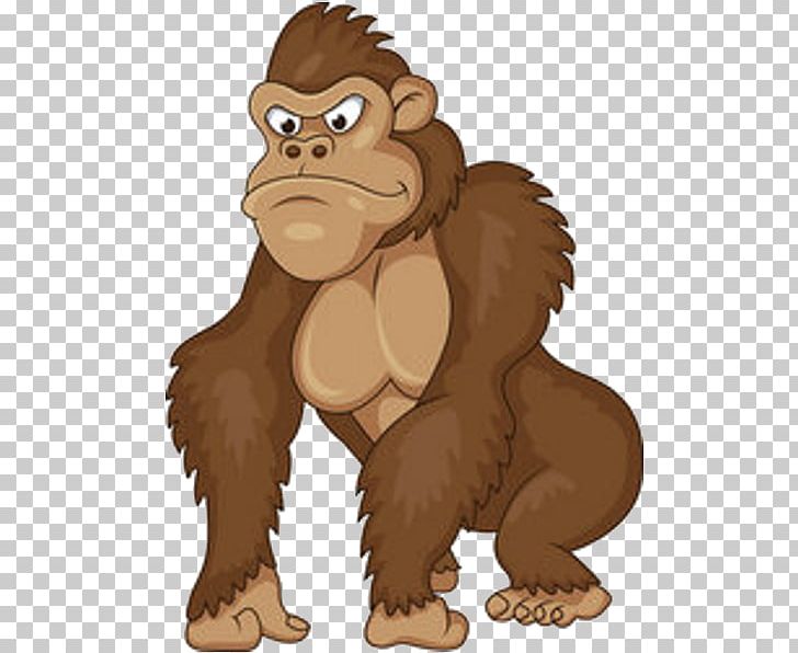 Gorilla Ape PNG, Clipart, Animals, Ape, Bear, Carnivoran, Cartoon Free PNG Download