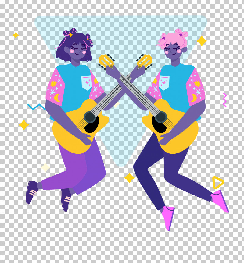 Music Guitar Party Time PNG, Clipart, Behavior, Cartoon, Geometry, Guitar, Human Free PNG Download