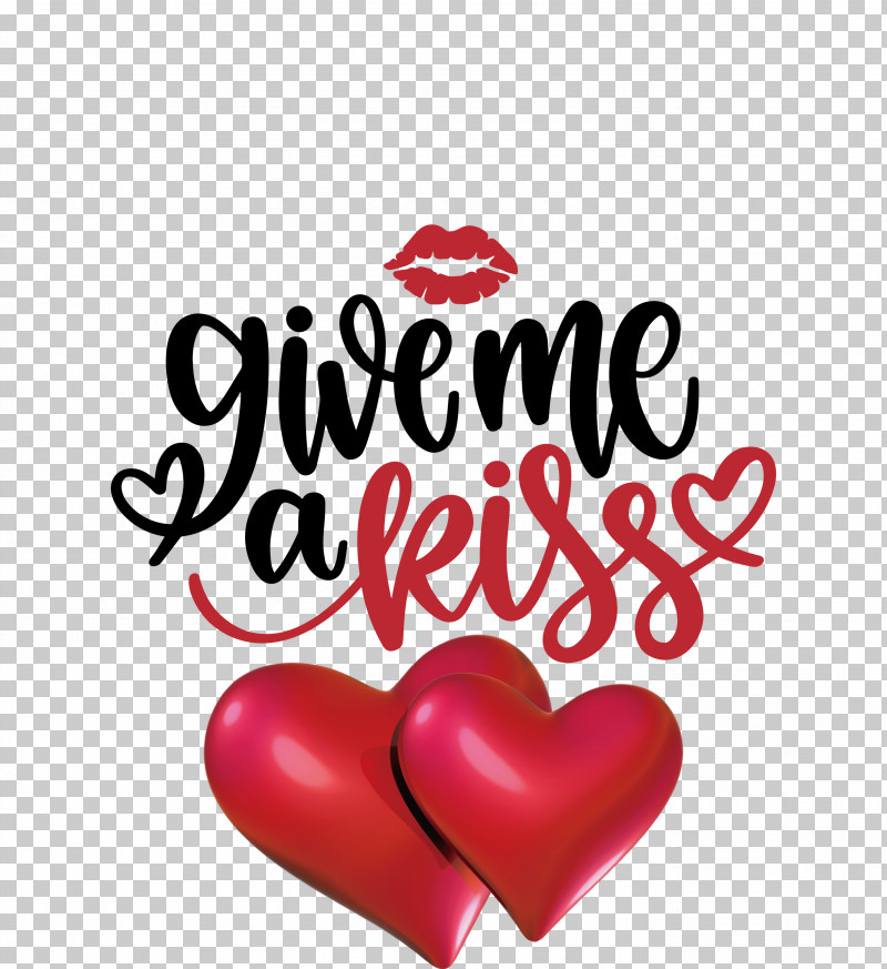 Give Me A Kiss Valentines Day Love PNG, Clipart, Heart, Kiss, Logo, Love, M095 Free PNG Download