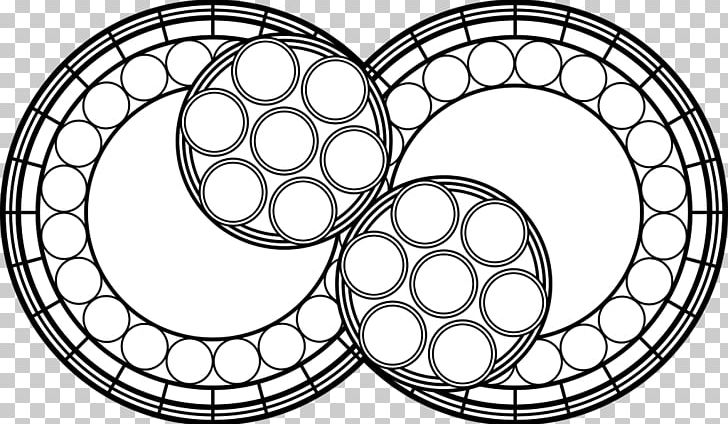Window Stained Glass Drawing Pattern PNG, Clipart, Auto Part, Bicycle Wheel, Black And White, Circle, Clutch Part Free PNG Download