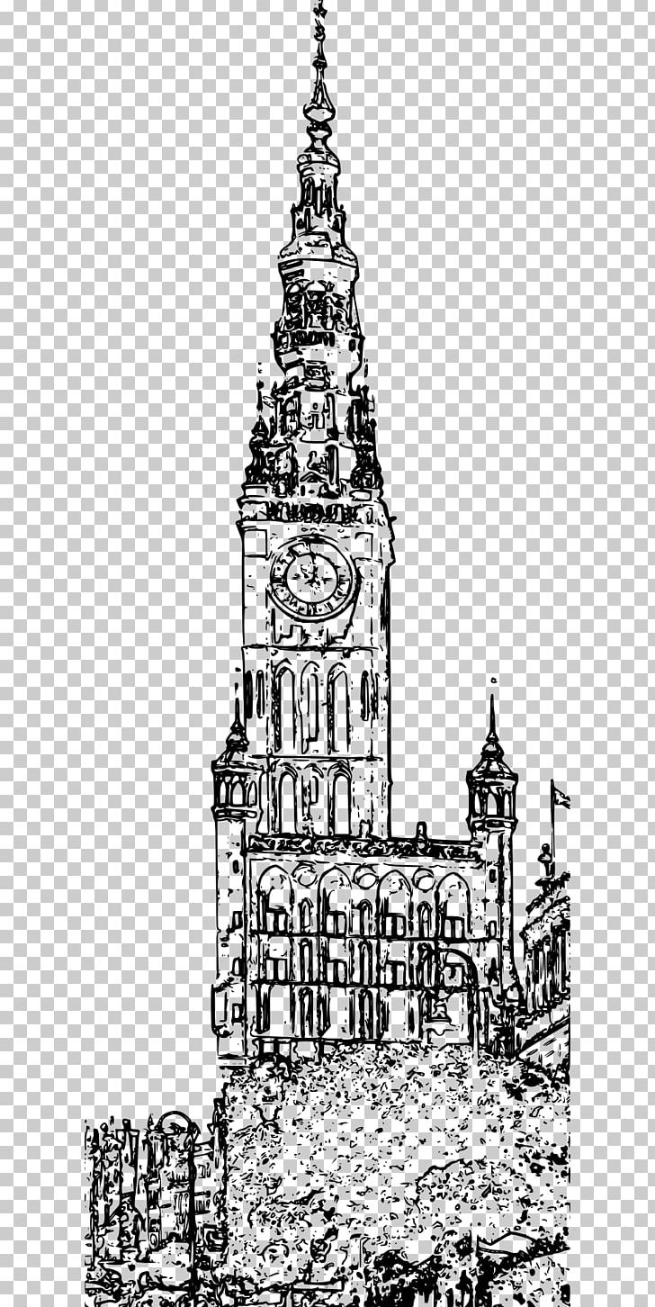 Gdańsk PNG, Clipart, Artwork, Black And White, Building, Cathedral, City Hall Free PNG Download