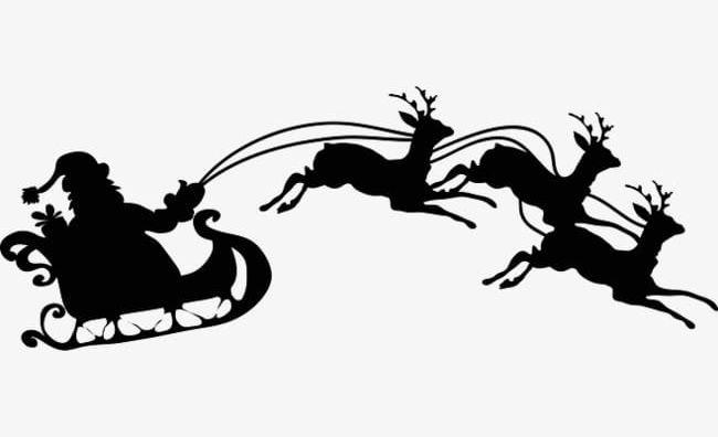Santa Claus Sitting In Sleigh PNG, Clipart, Black, Black Christmas Pictures, Christmas, Claus Clipart, Creative Free PNG Download