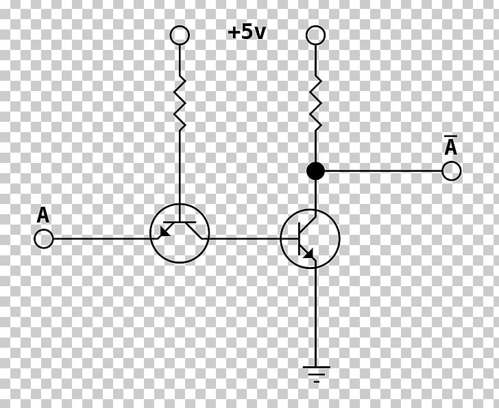 Inverter Transistor–transistor Logic Logic Gate AND Gate Integrated Circuits & Chips PNG, Clipart, And Gate, Angle, Area, Black And White, Circle Free PNG Download