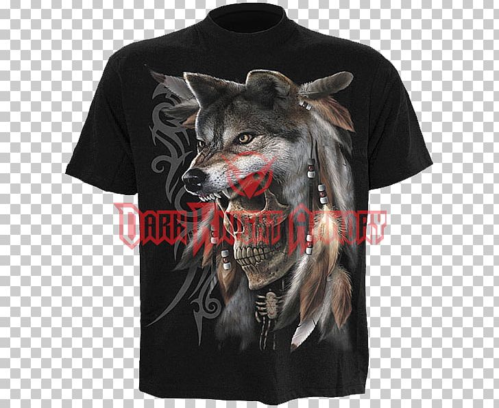 Indian Wolf Skull T-shirt Indigenous Peoples Of The Americas Black Wolf PNG, Clipart, Animal, Black Wolf, Brand, Clothing, Fantasy Free PNG Download