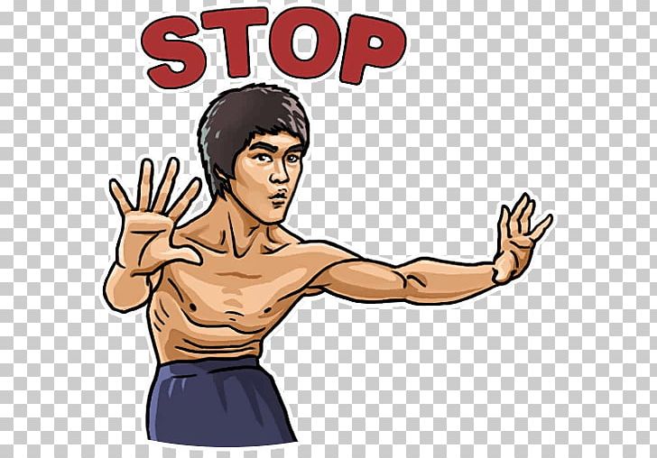 Thumb Telegram Sticker Bruce Lee PNG, Clipart, Abdomen, Aggression, Arm, Bruce Lee, Cartoon Free PNG Download