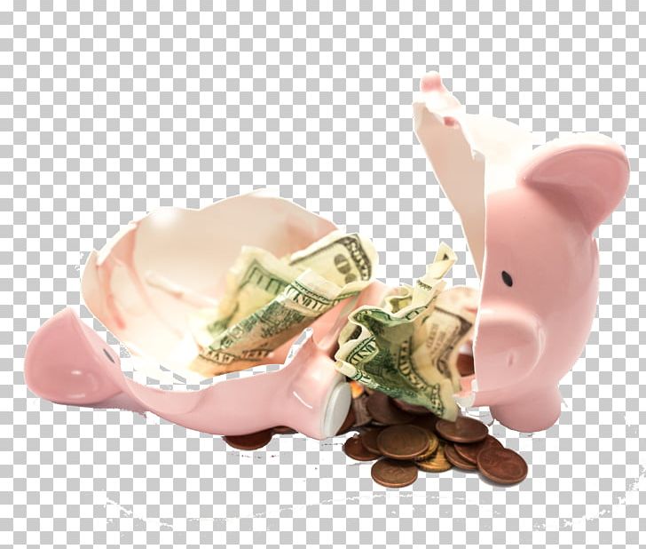 broken piggy bank clipart