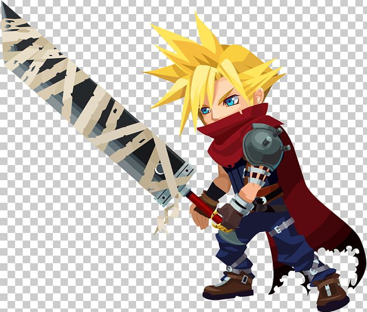 Cloud Strife Final Fantasy VII Kingdom Hearts Final Fantasy Airborne Brigade Square PNG, Clipart, Anime, Cartoon, Cloud Strife, Cold Weapon, Fictional Character Free PNG Download