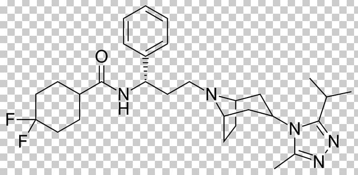 Maraviroc CCR5 Receptor Antagonist Molecule Entry Inhibitor PNG, Clipart, Aids, Angle, Area, Black And White, Ccr5 Free PNG Download