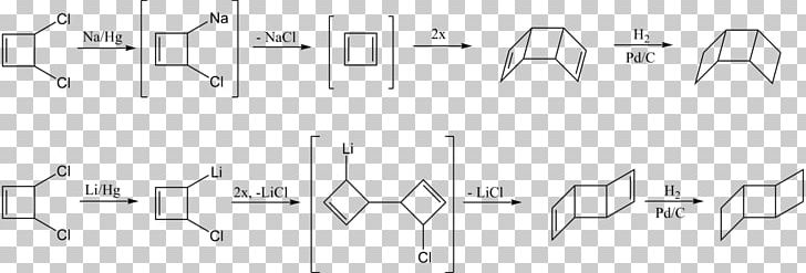 Cyclobutadiene Dimer Ladderane Chemistry Cyclobutane PNG, Clipart, Angle, Area, Black And White, Chemical Reaction, Chemistry Free PNG Download