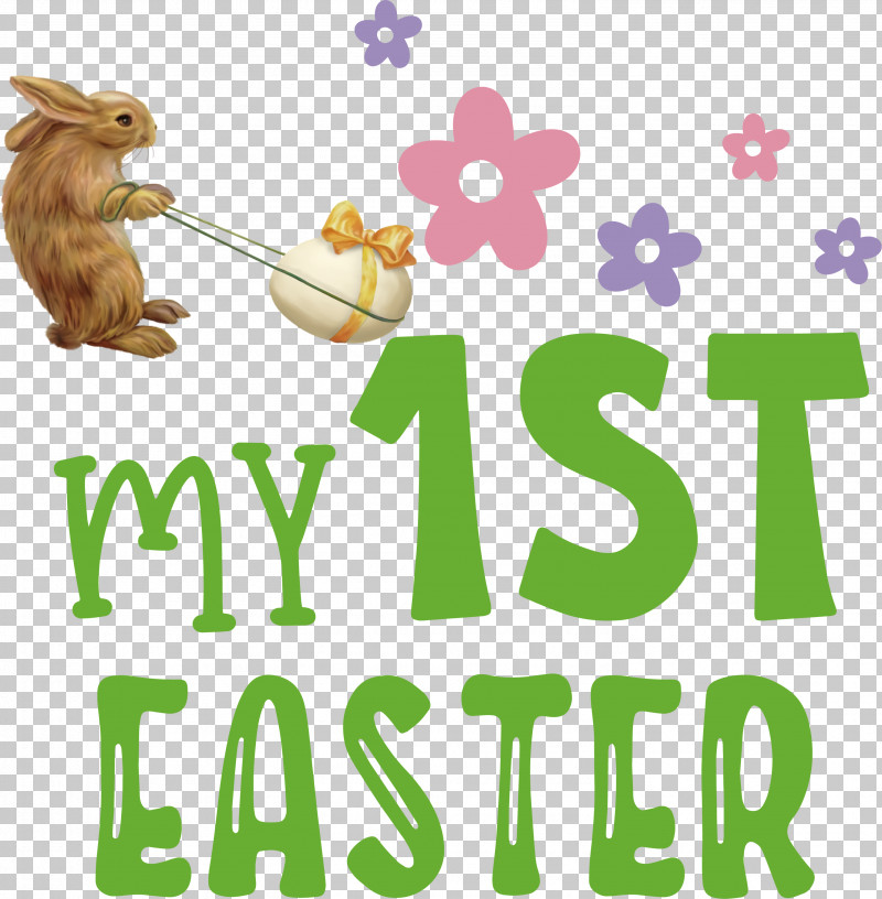 Happy Easter Day My 1st Easter PNG, Clipart, Behavior, Green, Happy Easter Day, Line, Logo Free PNG Download