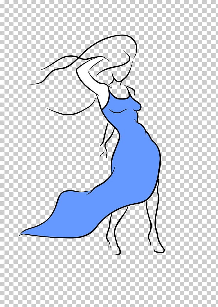 T-shirt Woman Dress PNG, Clipart, Art, Artwork, Artwork Vector, Black And White, Blue Free PNG Download