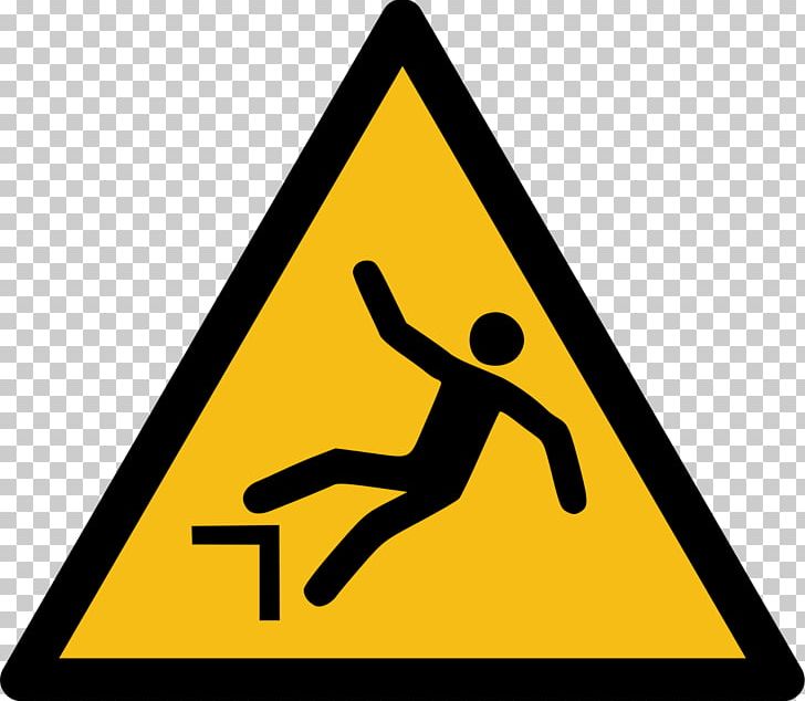Hazard Symbol Accidental Fall Warning Sign PNG, Clipart, Angle, Area, Corrosive Substance, Fall Protection, Hazard Free PNG Download