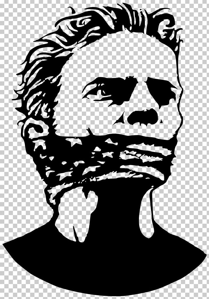 Fighting Words Freedom Of Speech Political Freedom PNG, Clipart, Art, Artwork, Black And White, Drawing, Face Free PNG Download