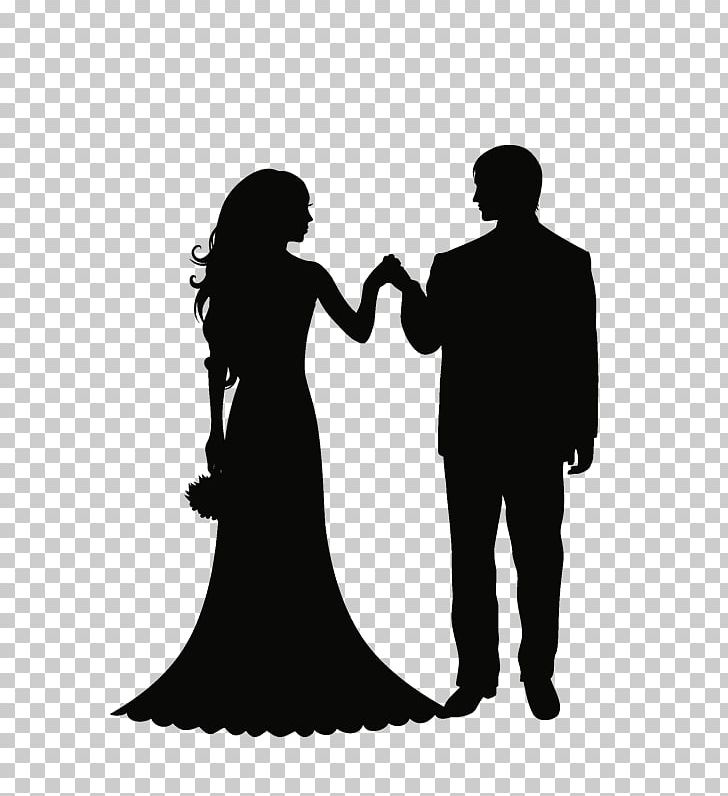 Wedding Invitation Bridegroom Silhouette PNG, Clipart, Animals, Art, Black And White, Bride, Bridegroom Free PNG Download