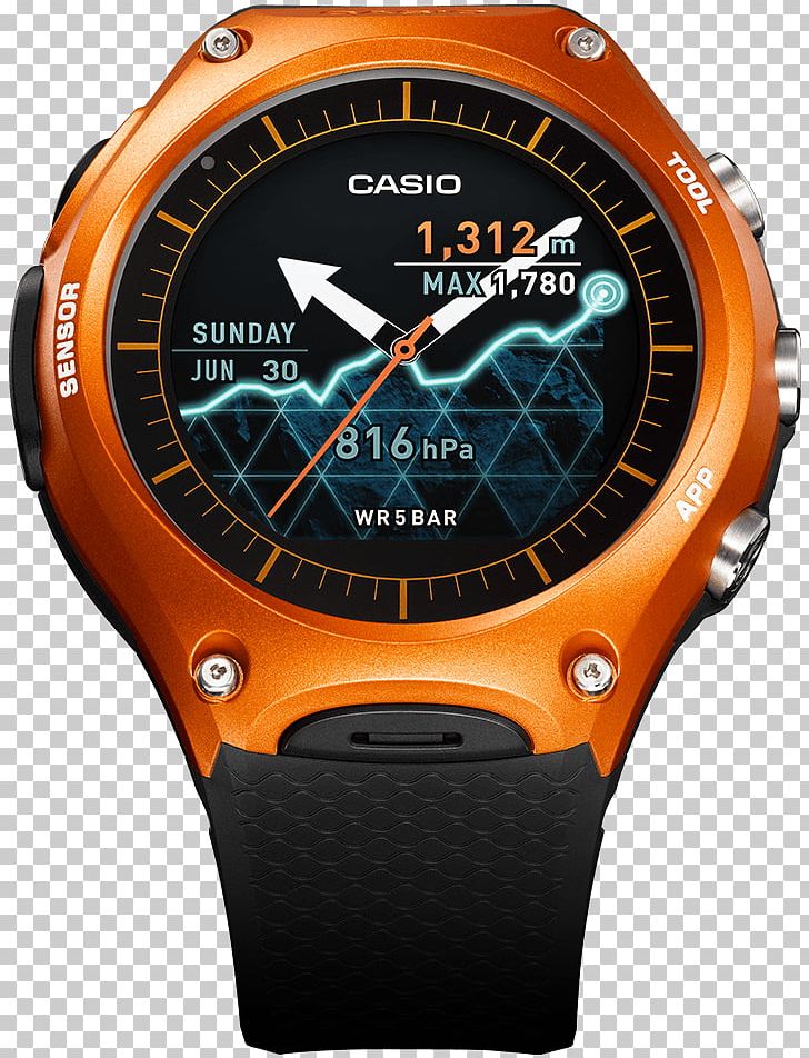 Casio Smart Outdoor Watch WSD-F10 The International Consumer Electronics Show Smartwatch PNG, Clipart, Accessories, Brand, Casio, Casio Pro Trek Prw3000, Casio Pro Trek Smart Wsdf20 Free PNG Download