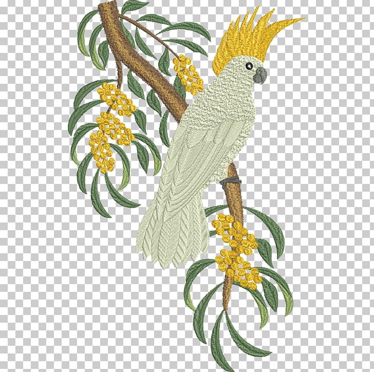 Bird Machine Embroidery Cockatoo PNG, Clipart, Art, Beak, Bird, Branch, Cockatoo Free PNG Download