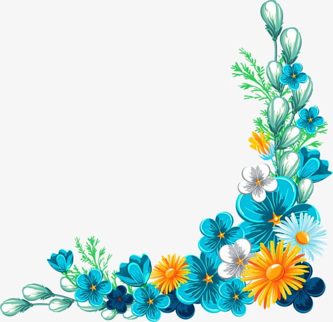 Blue Fancy Flower Border Texture PNG, Clipart, Blue, Blue Clipart, Border, Border Clipart, Border Texture Free PNG Download