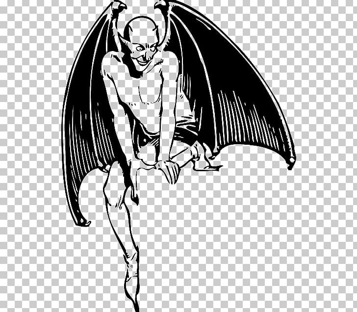 Devil Demon PNG, Clipart, Angel, Art, Bat, Black, Black And White Free PNG Download