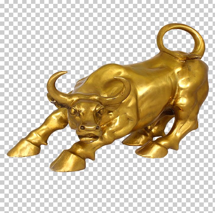 Charging Bull Bronze Sculpture Statue Market Trend PNG, Clipart, Gold, Investment, Looking Forward, Market, Material Free PNG Download