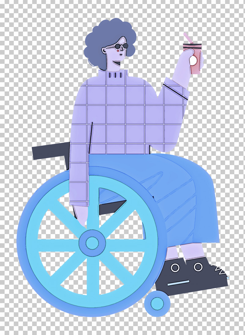 Sitting On Wheelchair Woman Lady PNG, Clipart, Business, Cartoon, Document, Electric Blue M, Lady Free PNG Download