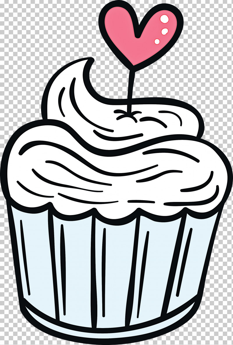 Valentines Day Cupcake Heart PNG, Clipart, Baked Goods, Bake Sale, Baking, Baking Cup, Blackandwhite Free PNG Download
