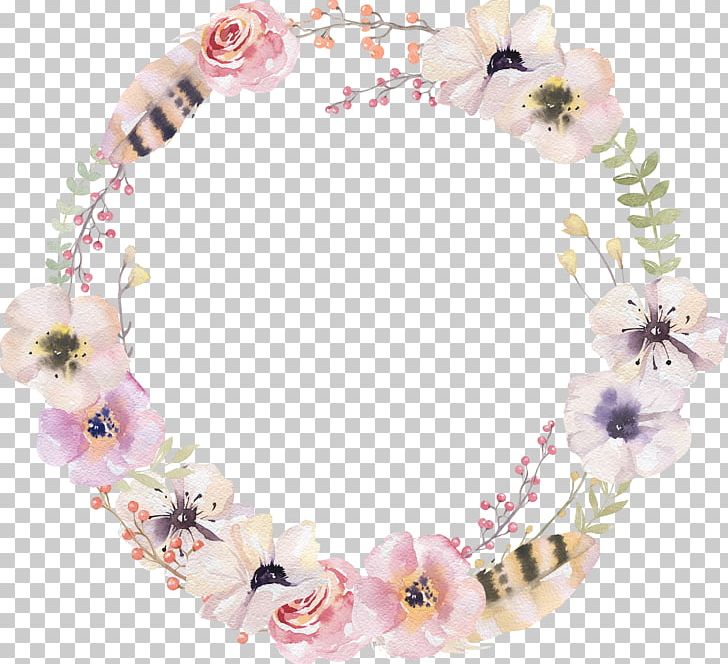 Watercolor Flower Round Border Decorative Pattern PNG, Clipart, Art, Border Texture, Floral Border, Floral Decoration, Floral Design Free PNG Download