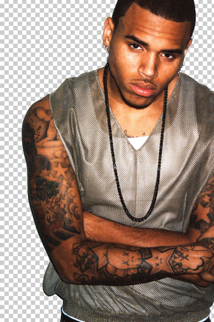 chris brown tattoo on back of neck