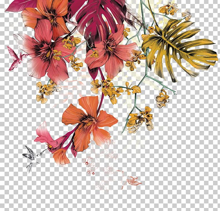 Floral Design Flower Watercolor Painting Mural Illustration PNG, Clipart, Art, Blossom, Cherry Blossom, Cut Flowers, Decorative Arts Free PNG Download