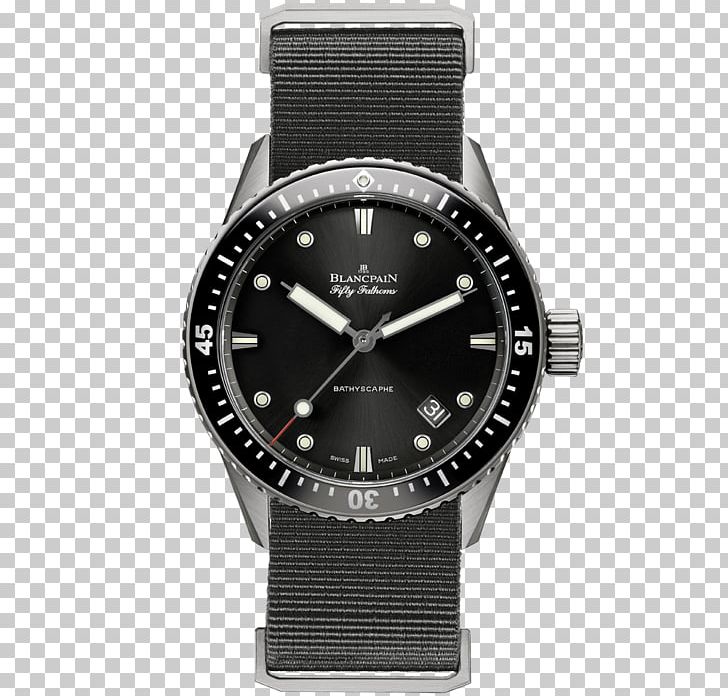 Blancpain Fifty Fathoms Watch Flyback Chronograph PNG, Clipart, Accessories, Automatic Watch, Bathyscaphe, Black, Blancpain Free PNG Download