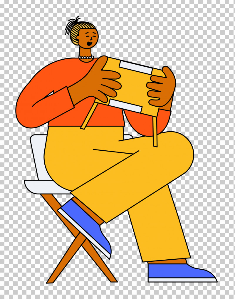 Cartoon Yellow Sitting Joint H&m PNG, Clipart, Behavior, Cartoon, Cartoon People, Hm, Human Free PNG Download