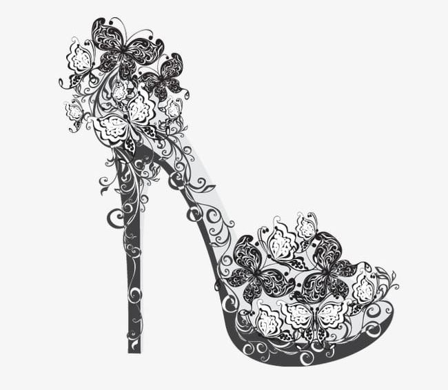 Creative High-heeled Shoes PNG, Clipart, Background, Black, Black And White, Computer Graphic, Creative Free PNG Download