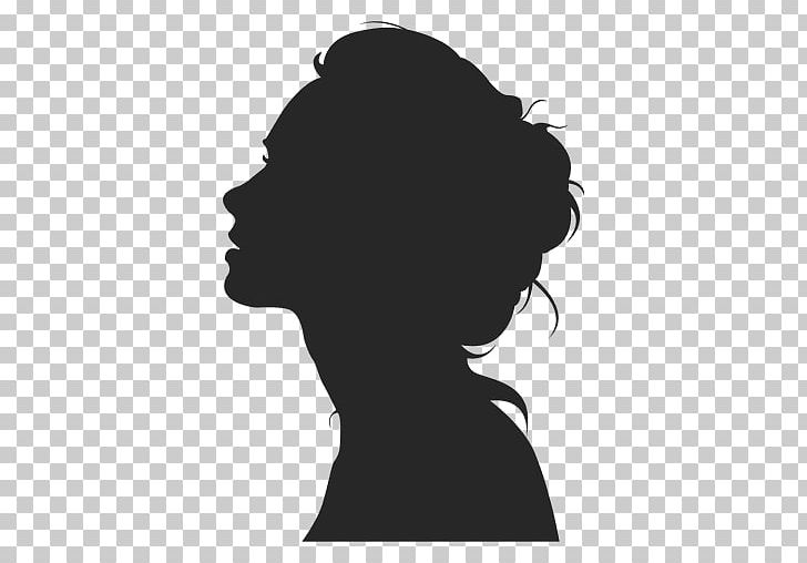 Silhouette Female Woman PNG, Clipart, Animals, Black And White, Black Hair, Face, Fanfictionnet Free PNG Download
