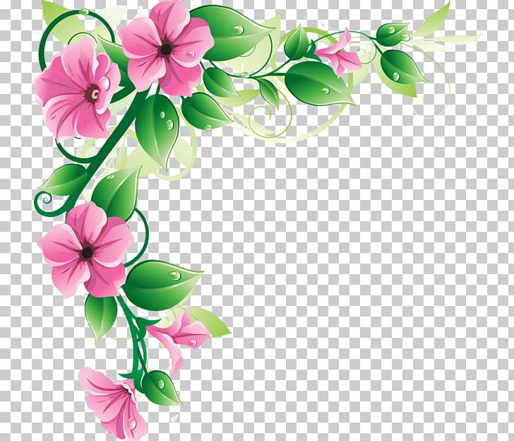 Border Flowers Pink Flowers PNG, Clipart, Blossom, Border Flowers ...