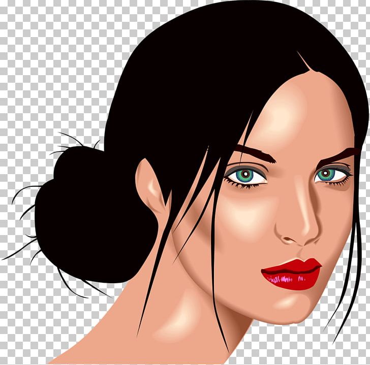 Portrait Woman File Formats PNG, Clipart, Beauty, Black And White, Black Hair, Cheek, Chin Free PNG Download