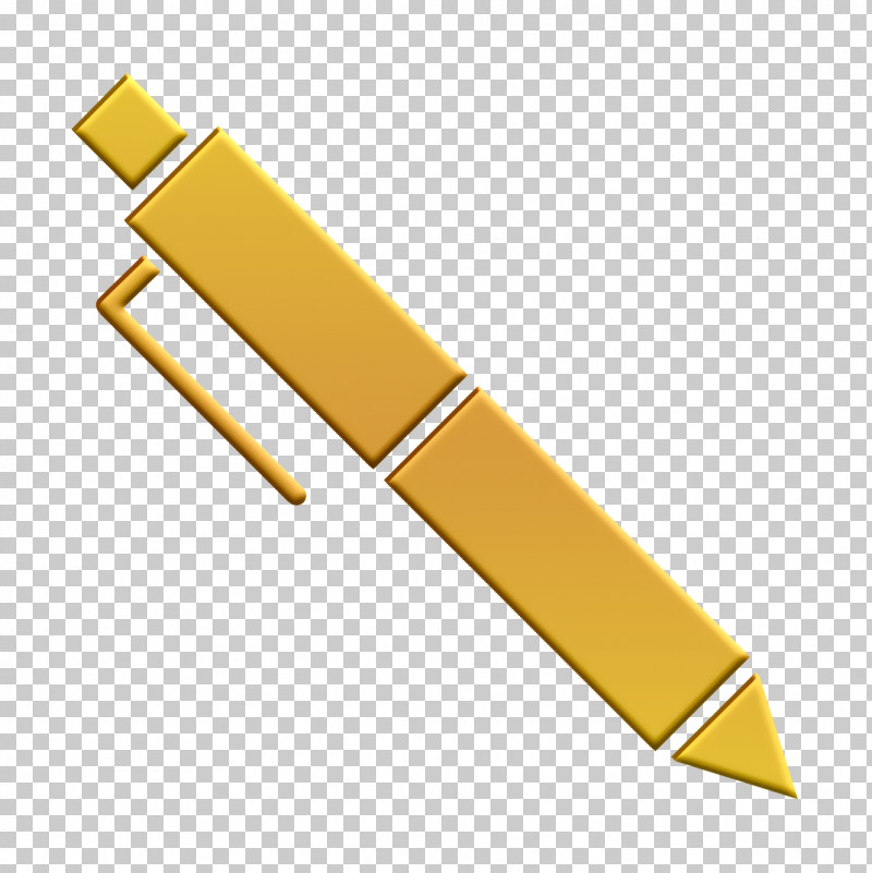 Pen Icon School Icon PNG, Clipart, Material Property, Pen Icon, School Icon, Yellow Free PNG Download