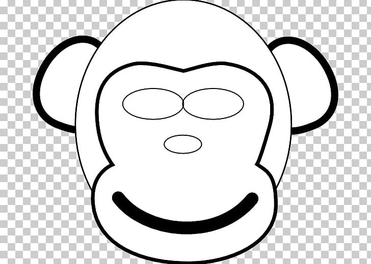 Drawing Monkey Chimpanzee PNG, Clipart, Black, Black And White, Cartoon, Cheek, Circle Free PNG Download