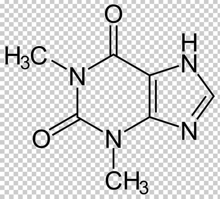 Theophylline Caffeine Xanthine Metilxantina Structure PNG, Clipart, 8chlorotheophylline, Angle, Area, Asthma, Black And White Free PNG Download